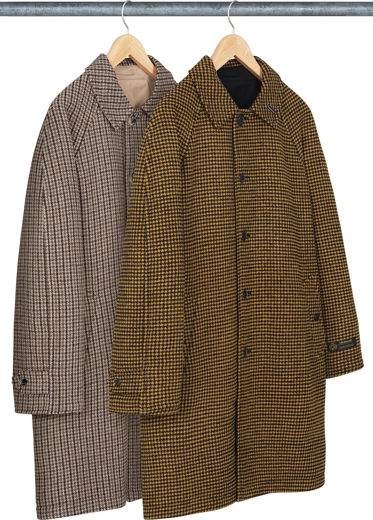 Reversible Houndstooth Overcoat